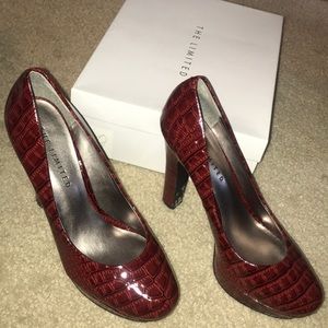 The Limited snakeskin heels